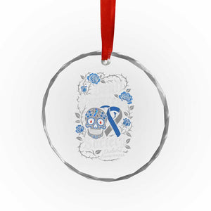 Funny Diabetes Type 1 Awareness Crystal Glass Ornament Dead Pancreas Society Sugar Skull - Print Your Wear