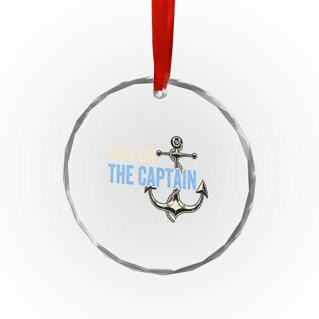 Funny Dibs On The Captain Crystal Glass Ornament Boating Boat Lover Anchor TS11 Print Your Wear