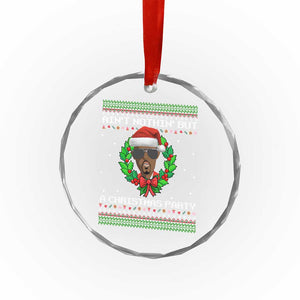 Funny Diddy Ain't Nothin' But A Xmas Party Crystal Glass Ornament TS11 Print Your Wear