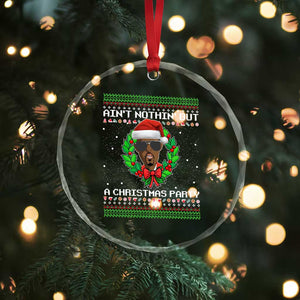 Funny Diddy Ain't Nothin' But A Xmas Party Crystal Glass Ornament TS11 Print Your Wear