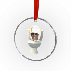 Funny Diddy Crystal Glass Ornament Diddy Skibidi Toilet Meme TS10 Print Your Wear