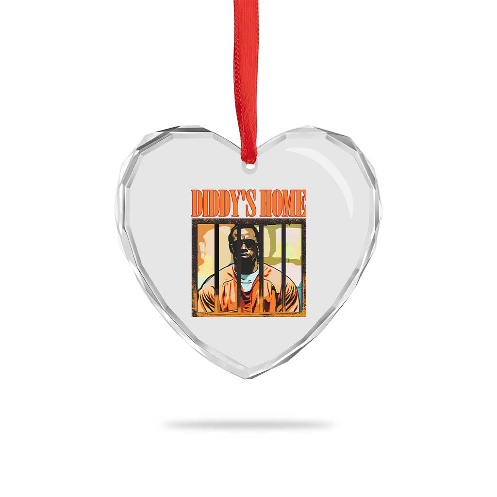 Funny Diddy's Home Diddy Party Heart Crystal Glass Ornament TS09 Print Your Wear