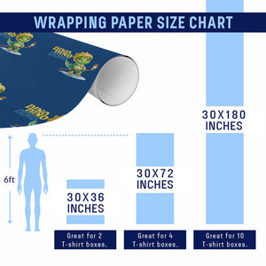 Funny Dinosaur Playing Ice Hockey Wrapping Paper Roll Gift For Dino Lovers TS12 Print Your Wear