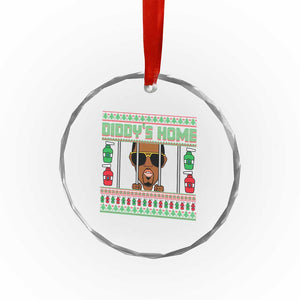 Funny Dirty Christmas Diddy's Home Diddy Party Crystal Glass Ornament TS09 Print Your Wear