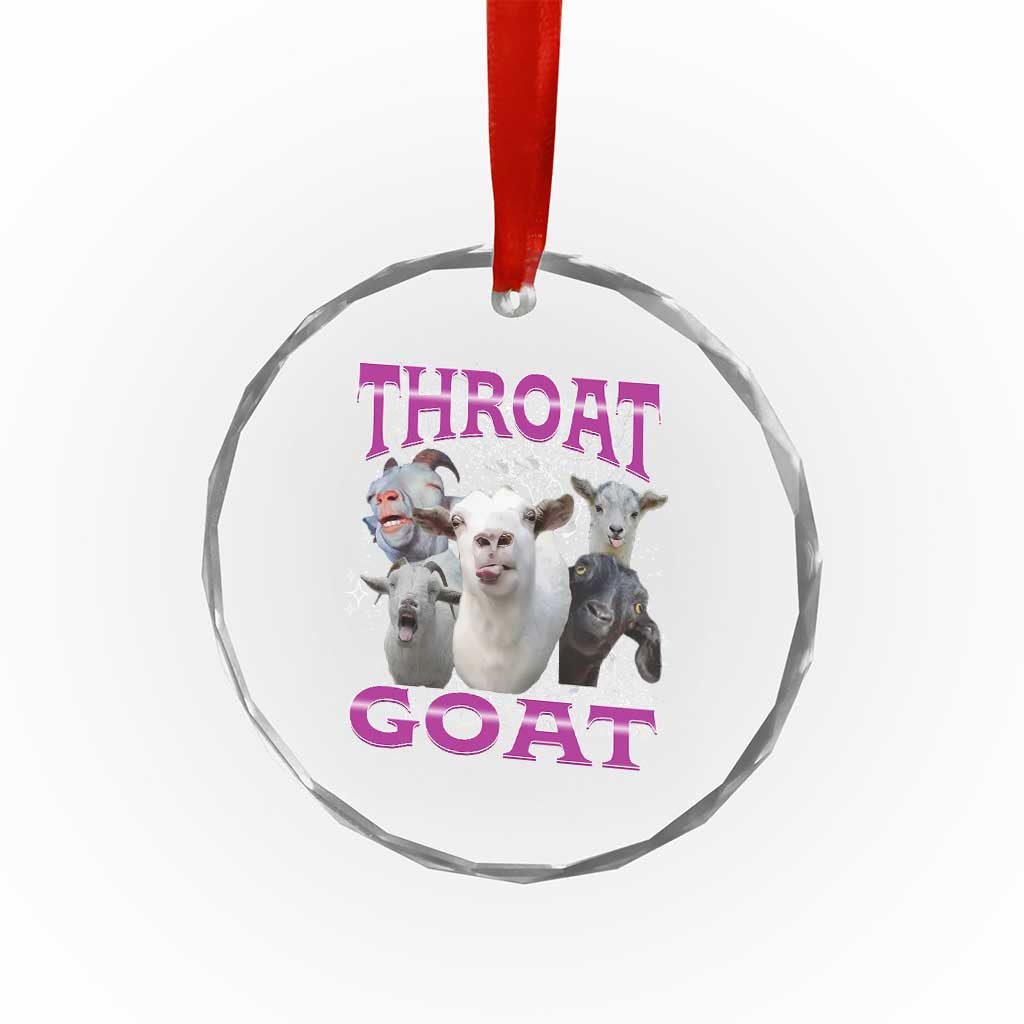 Funny Dirty Humor Crystal Glass Ornament Throat Goat TS12 Print Your Wear