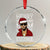 Funny Dirty Santa Diddy Merry Fitmas Crystal Glass Ornament TS11 Transparent Glass 3'' Circle Print Your Wear