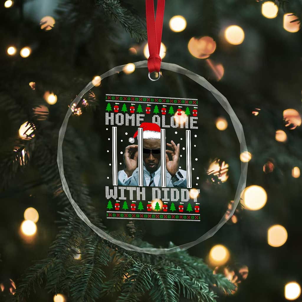 Funny Dirty Santa Diddy Xmas Crystal Glass Ornament Home Alone With Diddy TS11 Print Your Wear