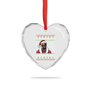 Funny Dirty Santa Diddy Xmas Heart Crystal Glass Ornament Ain't No Party Like A Diddy Party TS11 Print Your Wear
