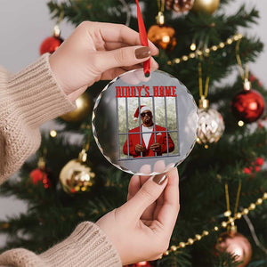 Funny Dirty Xmas Santa Diddy's Home Crystal Glass Ornament TS11 Print Your Wear