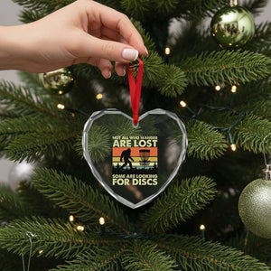 Funny Disc Golf Bigfoot Heart Crystal Glass Ornament Vintage Sasquatch Sports Golfer Dad Frisbee TS10 Print Your Wear