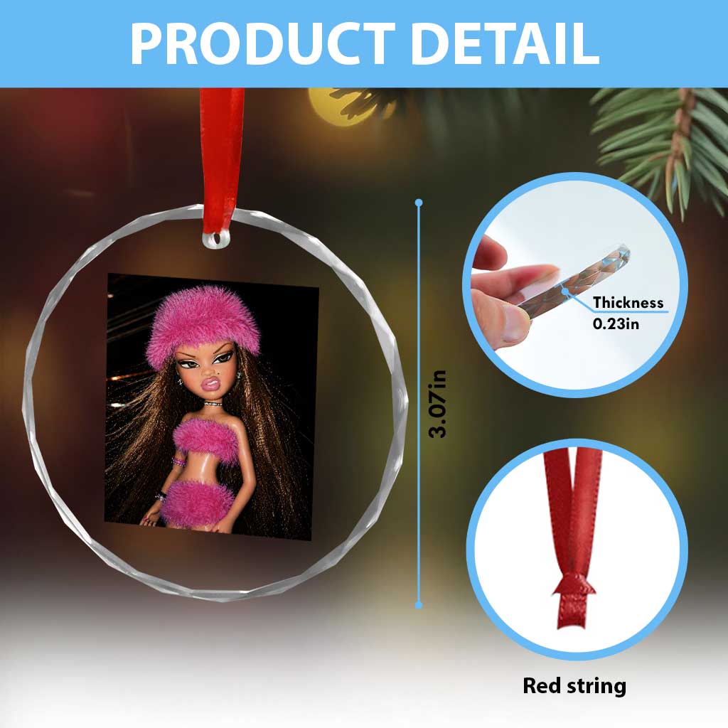 Funny Disgusting Doll Face Meme Crystal Glass Ornament Expression Hilarious Sarcastic TS10 Print Your Wear