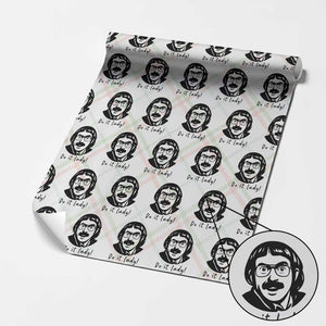 Funny Do It Lady Wrapping Paper Roll Mustache Guy Meme Parody TS02 Christmas Plaid Print Your Wear