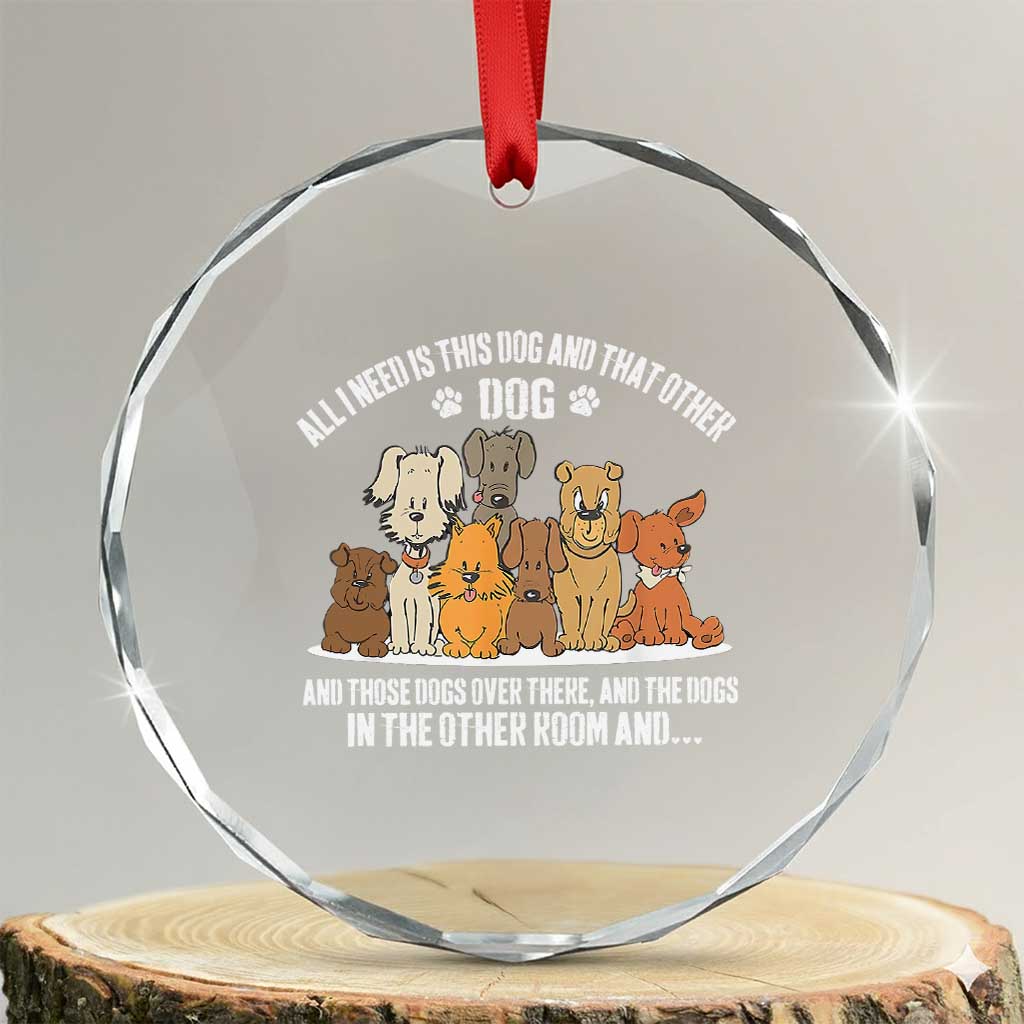 Funny Dog Lover Crystal Glass Ornament Fur Mama Dad Dog Rescue TS10 Transparent Glass 3'' Circle Print Your Wear
