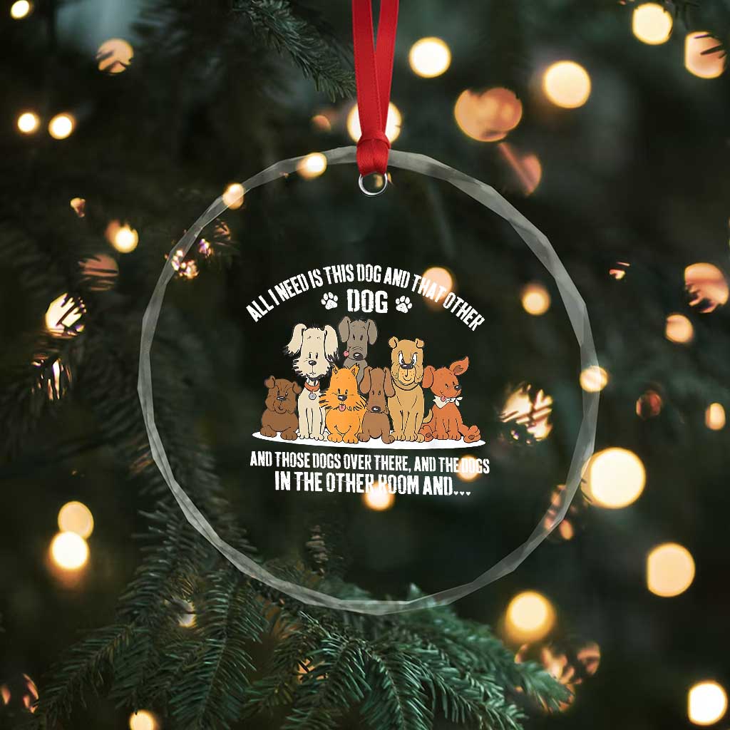 Funny Dog Lover Crystal Glass Ornament Fur Mama Dad Dog Rescue TS10 Print Your Wear