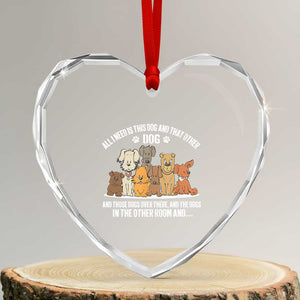 Funny Dog Lover Heart Crystal Glass Ornament Fur Mama Dad Dog Rescue TS10 Transparent Glass 3'' Heart Print Your Wear