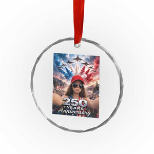 Funny Doll Face Meme 4th Of July Crystal Glass Ornament USA Freedom Jet Fighter Graphic TS12 Print Your Wear