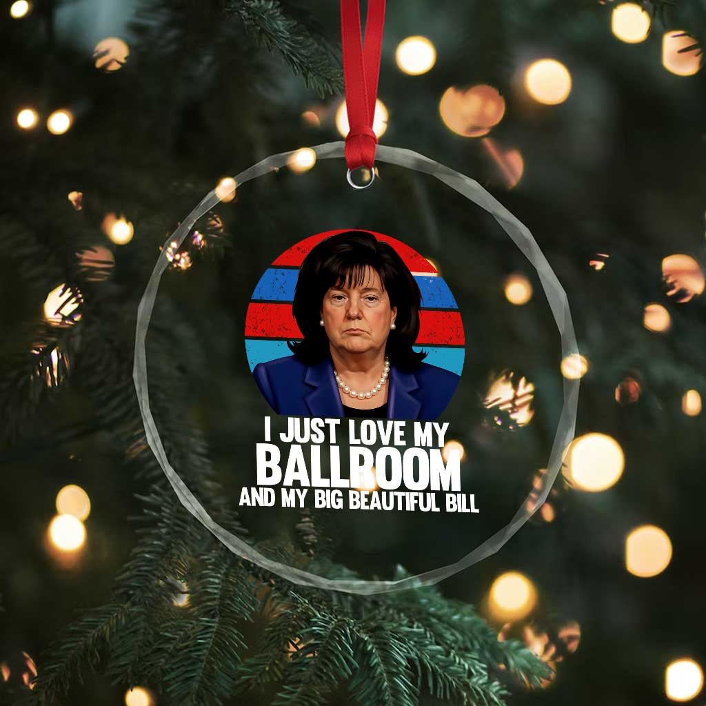 Funny Donica Lewinsky Viral Trump Meme Crystal Glass Ornament Retro Big Beautiful Bill Political Roast Humor TS02 Print Your Wear