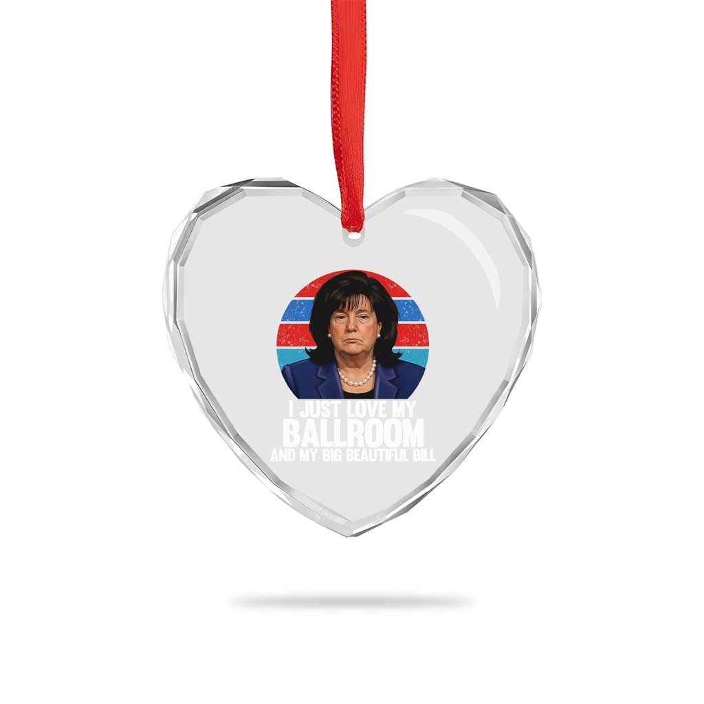 Funny Donica Lewinsky Viral Trump Meme Heart Crystal Glass Ornament Retro Big Beautiful Bill Political Roast Humor TS02 Print Your Wear