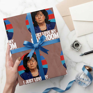 Funny Donica Lewinsky Viral Trump Meme Wrapping Paper Roll Retro Big Beautiful Bill Political Roast Humor TS02 Mocha Print Your Wear