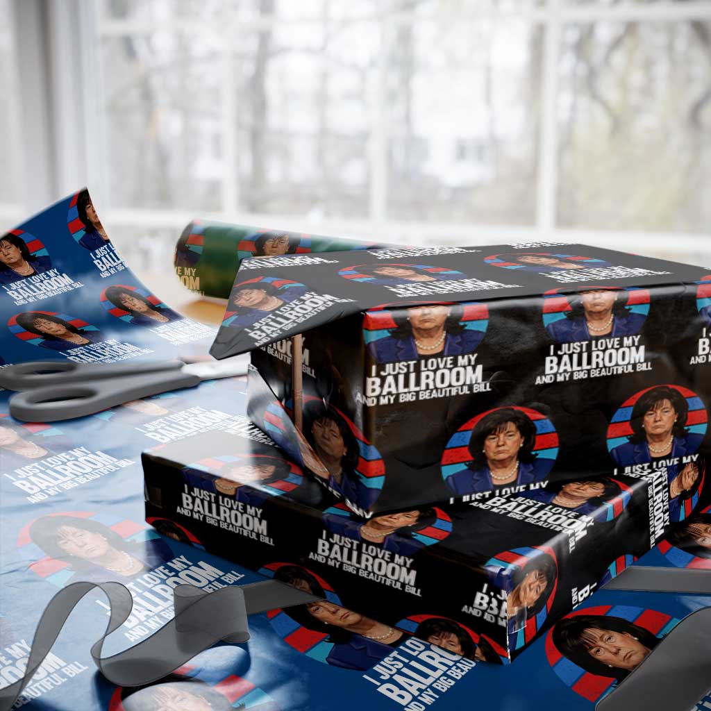 Funny Donica Lewinsky Viral Trump Meme Wrapping Paper Roll Retro Big Beautiful Bill Political Roast Humor TS02 Black Print Your Wear