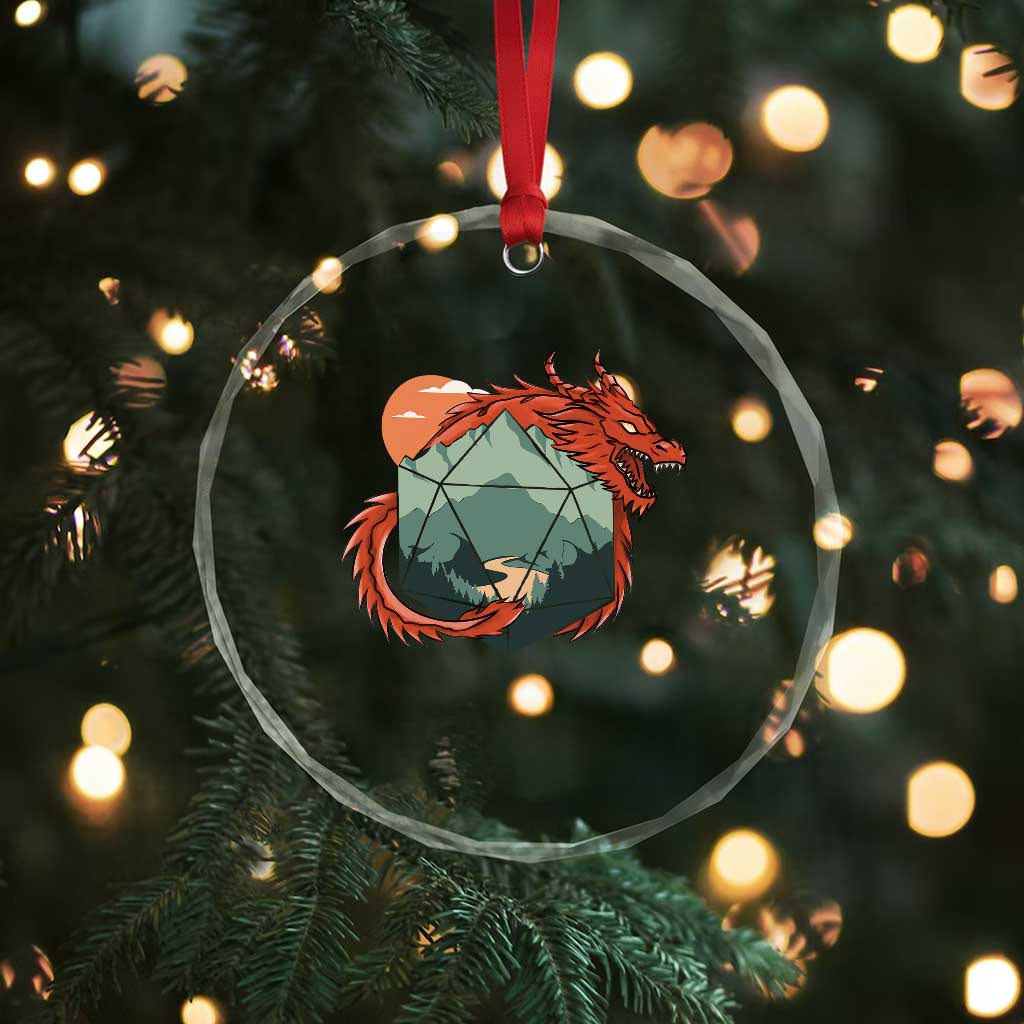 Funny Dragon Tabletop RPG Dice Game Crystal Glass Ornament TS11 Print Your Wear