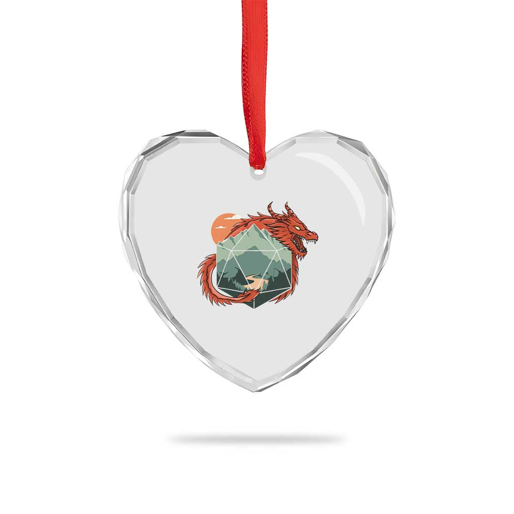 Funny Dragon Tabletop RPG Dice Game Heart Crystal Glass Ornament TS11 Print Your Wear