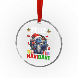 Funny Dragon Throwing Dart Christmas Gift Crystal Glass Ornament Feliz Navidart TS12 Print Your Wear