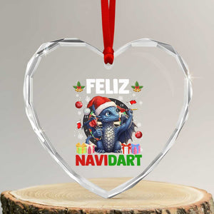 Funny Dragon Throwing Dart Christmas Gift Heart Crystal Glass Ornament Feliz Navidart TS12 Transparent Glass 3'' Heart Print Your Wear