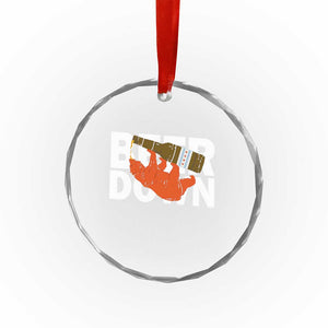 Funny Drinking Bear Beer Down Crystal Glass Ornament Tailgate Gift for Football Fans TS02 Print Your Wear
