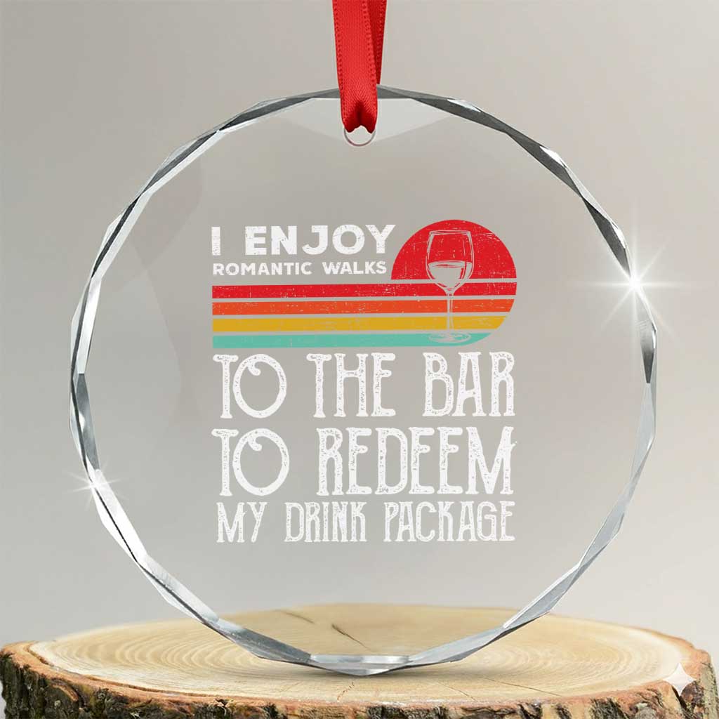 Funny Drinking Cruise Crystal Glass Ornament Funny Drink Package Summer Gift TS10 Transparent Glass 3'' Circle Print Your Wear