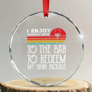 Funny Drinking Cruise Crystal Glass Ornament Funny Drink Package Summer Gift TS10 Transparent Glass 3'' Circle Print Your Wear