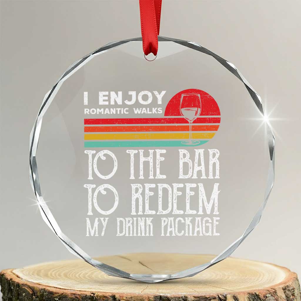 Funny Drinking Cruise Crystal Glass Ornament Funny Drink Package Summer Gift TS10 Transparent Glass 3'' Circle Print Your Wear