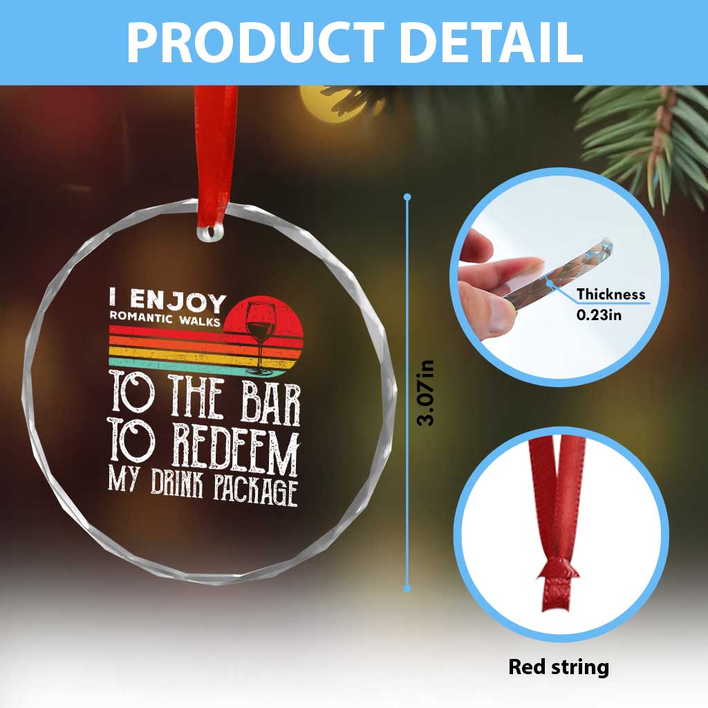Funny Drinking Cruise Crystal Glass Ornament Funny Drink Package Summer Gift TS10 Print Your Wear