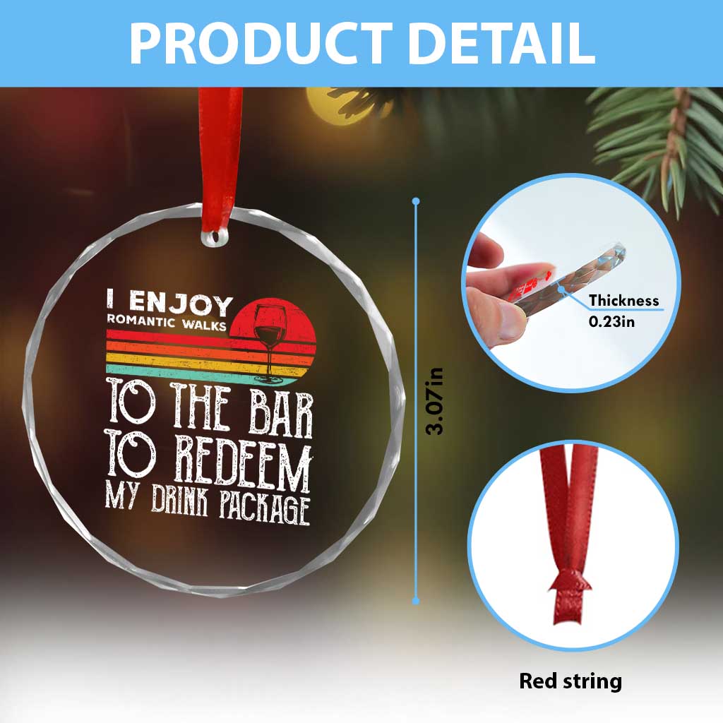 Funny Drinking Cruise Crystal Glass Ornament Funny Drink Package Summer Gift TS10 Print Your Wear