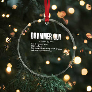 Funny Drummer Guy Crystal Glass Ornament Definition Vintage Drums Drumming TS10 Print Your Wear