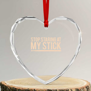 Funny Drumming Heart Crystal Glass Ornament Stop Staring At My Stick Drummer TS10 Transparent Glass 3'' Heart Print Your Wear