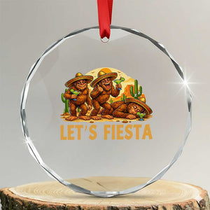 Funny Drunk Bigfoot Cinco De Mayo Crystal Glass Ornament Lets Fiesta Party Gift TS12 Transparent Glass 3'' Circle Print Your Wear