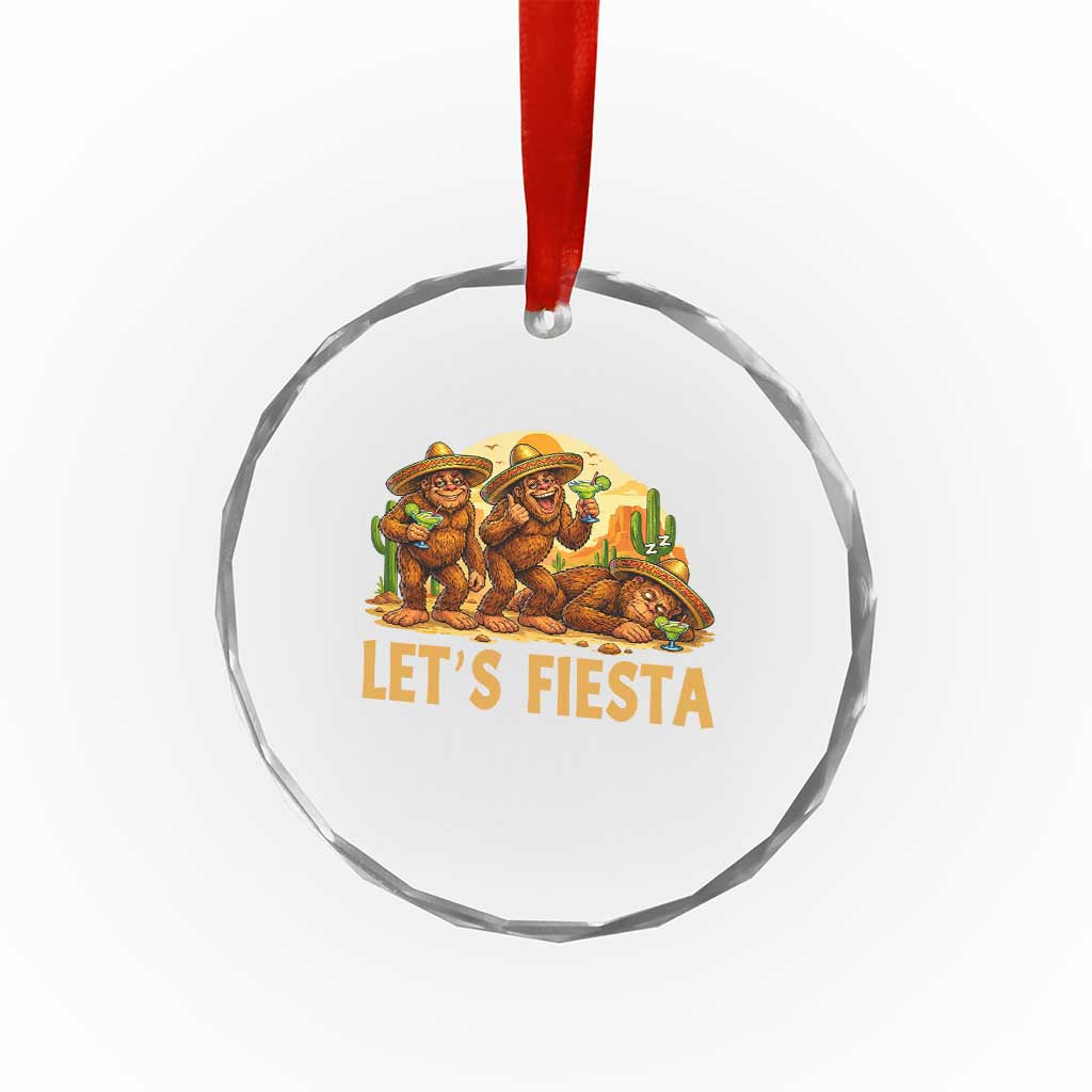 Funny Drunk Bigfoot Cinco De Mayo Crystal Glass Ornament Lets Fiesta Party Gift TS12 Print Your Wear