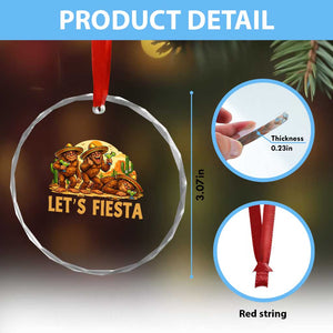 Funny Drunk Bigfoot Cinco De Mayo Crystal Glass Ornament Lets Fiesta Party Gift TS12 Print Your Wear