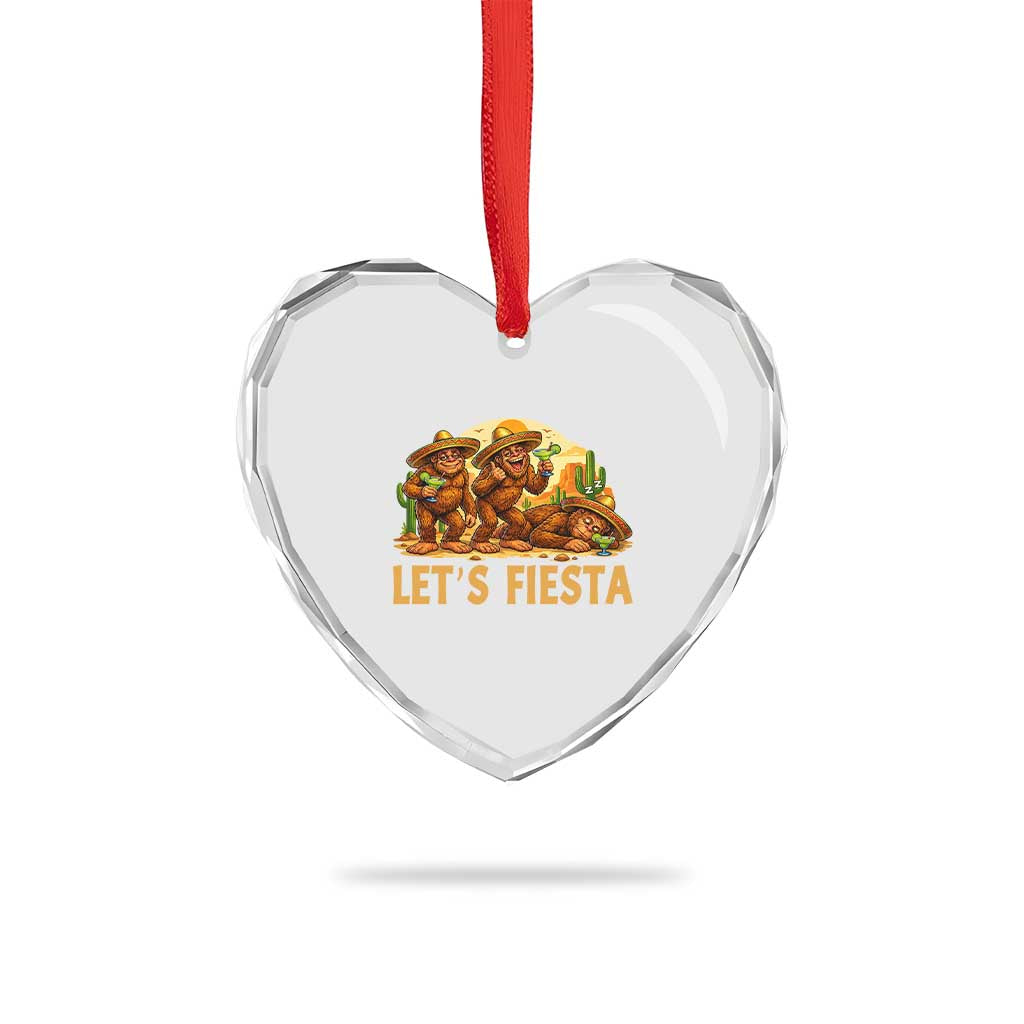 Funny Drunk Bigfoot Cinco De Mayo Heart Crystal Glass Ornament Lets Fiesta Party Gift TS12 Print Your Wear