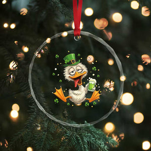 Funny Drunk Irish Duck Crystal Glass Ornament St Patricks Day Gift TS12 Print Your Wear