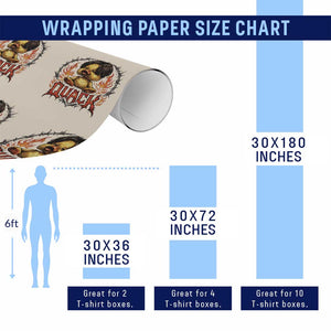 Funny Duck Metal Concert Wrapping Paper Roll Rock Band Quack Meme TS14 Print Your Wear