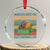 Funny Dumpster Fire Raccoon Crystal Glass Ornament When Life Gives You Dumpster Fires Roast Marshmallows Retro Vintage TS02 Transparent Glass 3'' Circle Print Your Wear