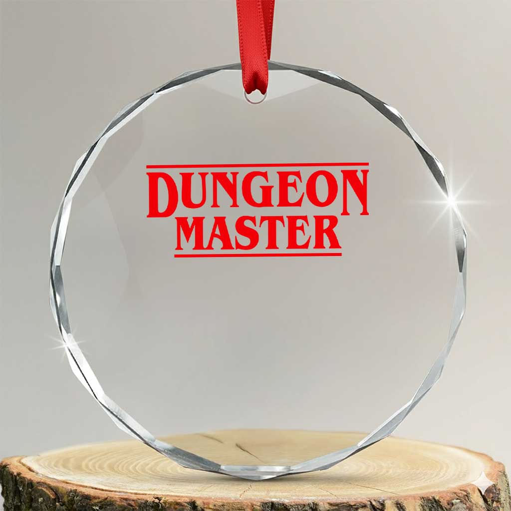 Funny Dungeon Master Crystal Glass Ornament RPG Gamer D20 Tabletop Gaming TS11 Transparent Glass 3'' Circle Print Your Wear