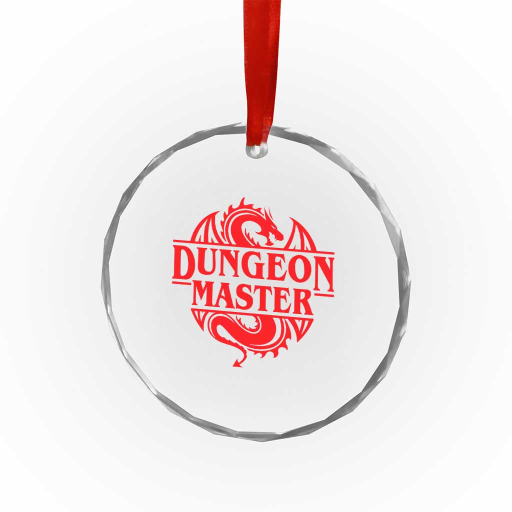 Funny Dungeon Master Crystal Glass Ornament RPG Gamer D20 Tabletop Red Dragon TS11 Print Your Wear