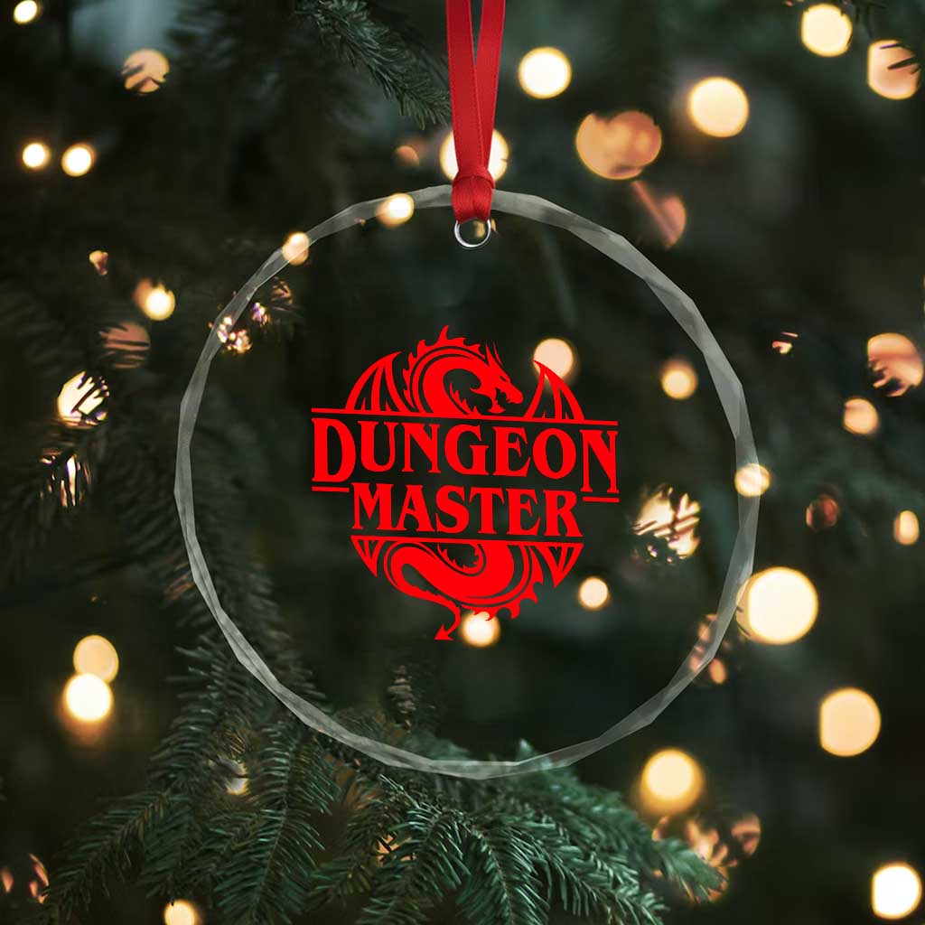 Funny Dungeon Master Crystal Glass Ornament RPG Gamer D20 Tabletop Red Dragon TS11 Print Your Wear
