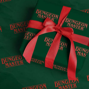 Funny Dungeon Master Wrapping Paper Roll RPG Gamer D20 Tabletop Gaming TS11 Green Print Your Wear