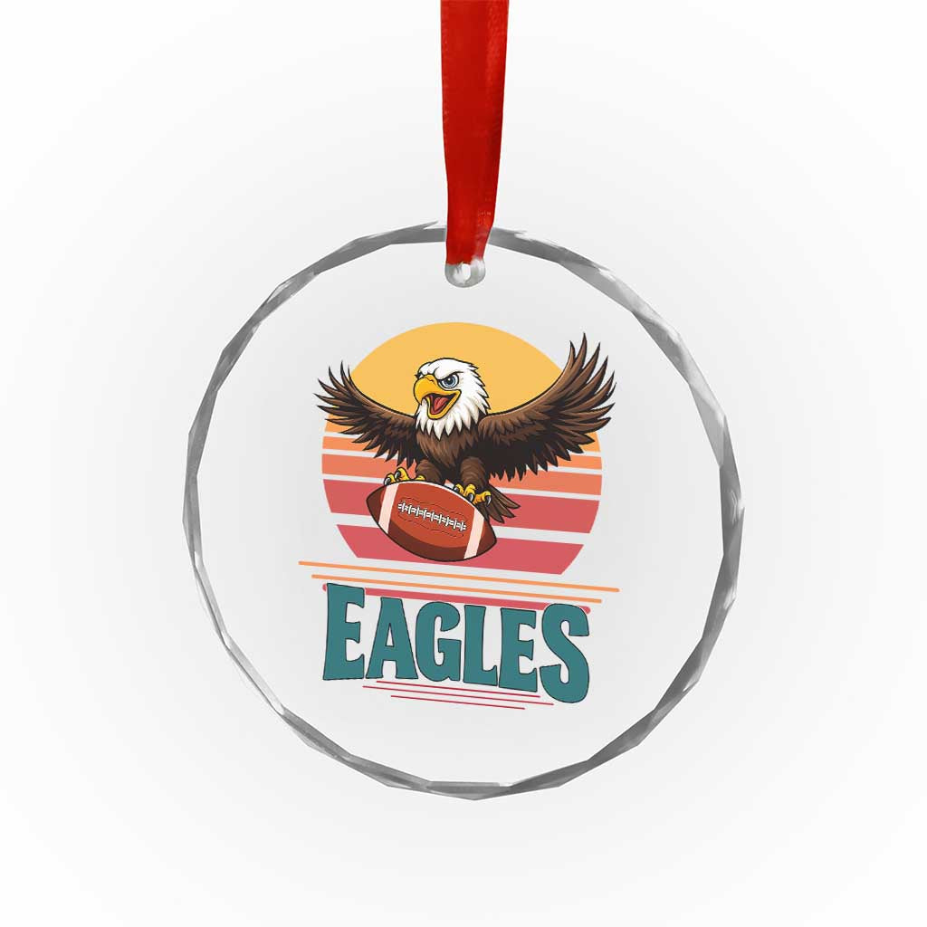 Funny Eagle Football Fan Crystal Glass Ornament Retro Vintage Style TS12 Print Your Wear