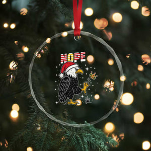 Funny Eagle No Kings In America Christmas 2025 Crystal Glass Ornament TS12 Print Your Wear