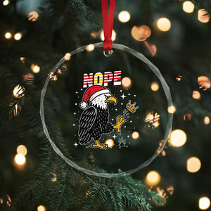 Funny Eagle No Kings In America Christmas 2025 Crystal Glass Ornament TS12 Print Your Wear